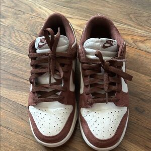 Nike Chocolate and White Athletic Shoes